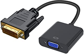 Jsdoin Adattatore DVI a VGA, 1080p Cavo Convertitore DVI-D a VGA 24+1, Maschio a Femmina, Supporto 60Hz e 3D per Sistemi DVI per Connettersi a VGA Dis