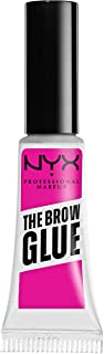 NYX Professional Makeup Brow Glue, Gel Sopracciglia Trasparente a Lunga Tenuta, Clear