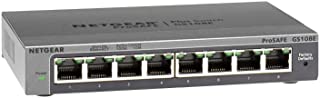 NETGEAR Switch Ethernet Plus 8 porte GS108E, Switch Gigabit con opzioni di montaggio desktop o a parete e assistenza limitata a vita