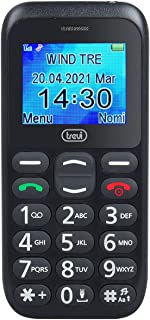 Trevi SICURO 10 Telefono Cellulare per Anziani con Tasti Grandi, Funzione SOS, Base di Ricarica, Slot SD fino a 16 GB, di facile utilizzo, Nero