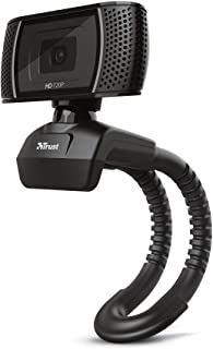 Trust Trino Webcam HD con Microfono Incorporati, 1280 x 720, USB 2.0, Video Camera per PC con Pulsante Foto, Supporto Universale, per Mac, Windows, La