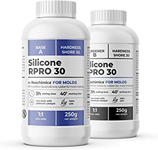 R PRO 30 (500 gr) gomma di silicone (30 shore), NO tossica, catalizzatore al platino, resistenza agli strappi, facile da usare (1:1) Compatibile resin