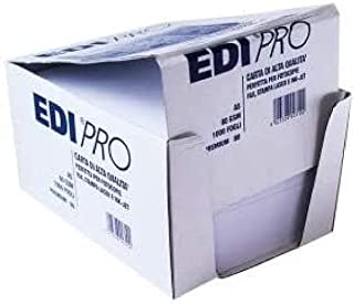 EdiPro Premium 80 - Carta per fotocopie, fax, stampa laser e ink-jet, Formato A5, 1000 Fogli