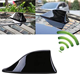 Heart Horse - Antenna universale per auto, a forma di pinna di squalo, con base adesiva, impermeabile, colore: nero