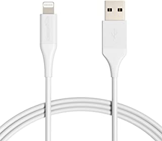 Amazon Basics - Cavo di ricarica Lightning-USB-A, serie Advanced, certificato MFi, serie Advanced, per iPhone, bianco, 1,82 m