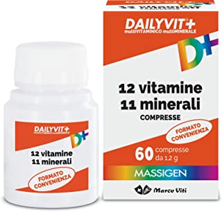 Massigen Dailyvit+ 12 Vitamine 11 Minerali - Integratore 60 Compresse - 80 g