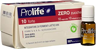 Prolife 10 Forte Integratore con Probiotici Senza Zucchero - 10 flaconcini da 8 ml