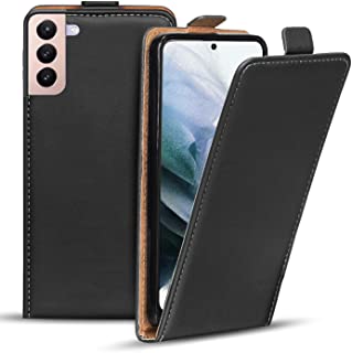 Verco Flip Cover per Samsung Galaxy S21 5G, in ecopelle, con aletta verticale, colore: nero
