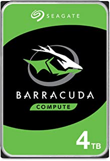 Seagate BarraCuda, 4 TB, Hard Disk Interno, SATA da 6 GBit/s, 3,5", 5400 RPM, Cache da 256 MB per PC Desktop, Pacchetto di Facile Apertura (ST4000DMZ0