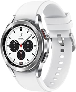 Samsung Galaxy Watch4 Classic - SmartWatch, Acciaio Inox, Ghiera Rotante, Monitoraggio Benessere, Fitness Tracker, 2021, Argento (Silver), 42mm [Versi