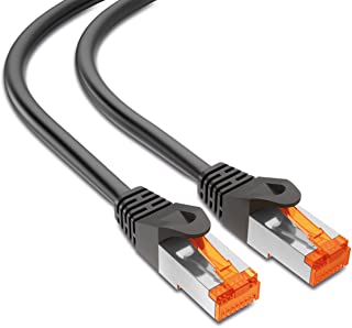 mumbi 23527 Cat.6 FTP Cavo di Rete Ethernet Patch con connettori RJ-45 10.0m, Nero (1x)