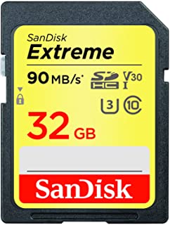 SanDisk Extreme Scheda di Memoria, SDHC da 32 GB, fino a 90 MB/sec, Classe 10, U3, V30