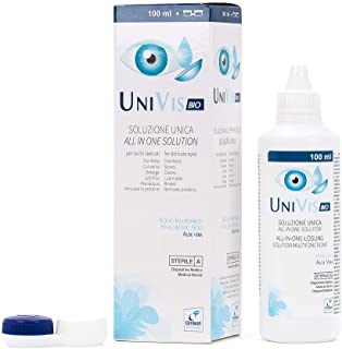 Univis Bio Soluzione Unica (con Acido ialuronico ed Aloe vera) per Lenti a contatto - 100 ml travel kit