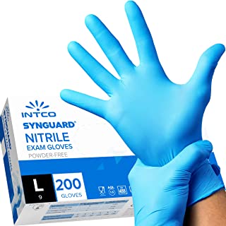 200 guanti in Nitrile L senza polvere, senza lattice, ipoallergenici, certificati CE conforme alla norma EN455 guanti per alimenti guanti medici monou