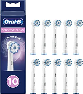 Oral-B Sensitive Clean Testine di Ricambio per Spazzolino Elettrico, Confezione da 10 Pezzi, Pacco Adatto alla Buca delle Lettere, Idea Regalo Festa d