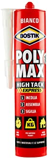 BOSTIK Poly Max High Tack Express D6118, Colla di montaggio e sigillante universale, 425gr, Bianco