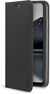 SBS Custodia Libro Book Wallet Lite con chiusura magnetica, interni in microfibra, tasche portatessere per Nokia 3.4, nero