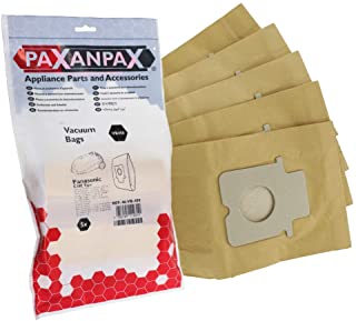 Paxanpax VB450, VB450-Sacchetti compatibili per Panasonic 'C20e' MCC, MCCG, MCE cilindri (Confezione da 5), Carta, Marrone