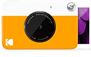 KODAK Printomatic - Fotocamera di stampa istantanea, stampa su Zink 5 x 7.6 cm, carta appiccicosa, giallo