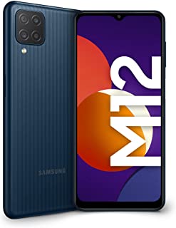 Samsung Galaxy M12 Smartphone Android 11 Display da 6,5 Pollici 4 GB di RAM e 64 GB di Memoria Interna Espandibile Batteria da 5.000 mAh Nero [Version