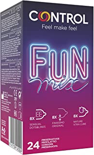 CONTROL Fun Mix preservativi sottili, stimolanti ed extralubrificati - 24 profilattici