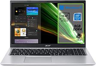 Acer Aspire 3 A315-35-P3XM PC Portatile, Notebook con Processore Intel Pentium Silver N6000, RAM 8 GB DDR4, 128 GB PCIe NVMe SSD, Display 15.6" FHD IP