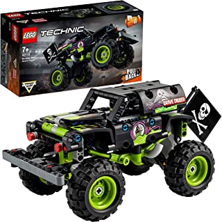 LEGO Technic Monster Jam Grave Digger, Kit 2 in 1 da Truck a Buggy Fuoristrada con Azione Pull-Back, 42118
