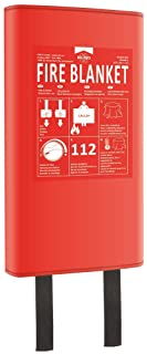 Elro FB1800 Coperta di fuoco/Coperta antincendio 1.8 m x 1.2 m - Copertura rigida - secondo DIN EN 1869, rosso